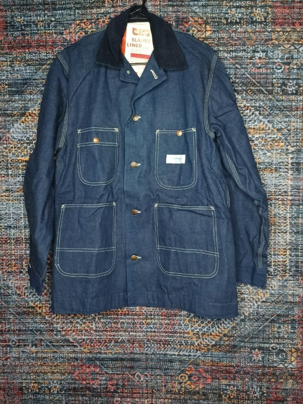 Vintage Powr House mens Neppy Wool Blanket lined Sanforized Chore coat M 40 NWT